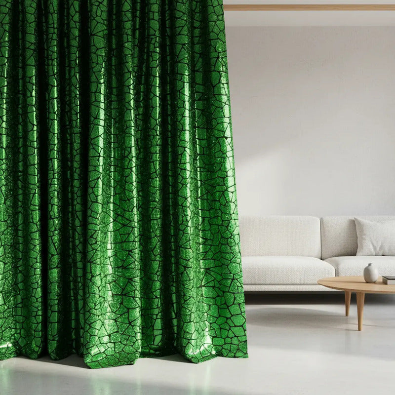 Tela Premium De Terciopelo Con Espejo Vestuario Circo (5m) Verde Holografico Terciopelo Espejo