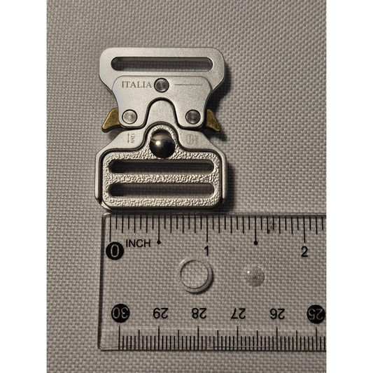 Hebilla Para Cinturón O Mochila Táctico De 2.54cms Plateado Lisa 1 Pulgada 2.54cm