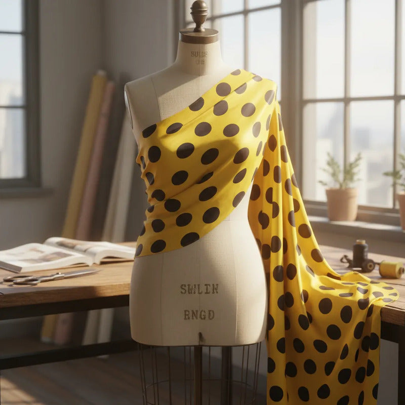 Tela Raso Premium Estampada Belleza Y Versatilidad (1m)