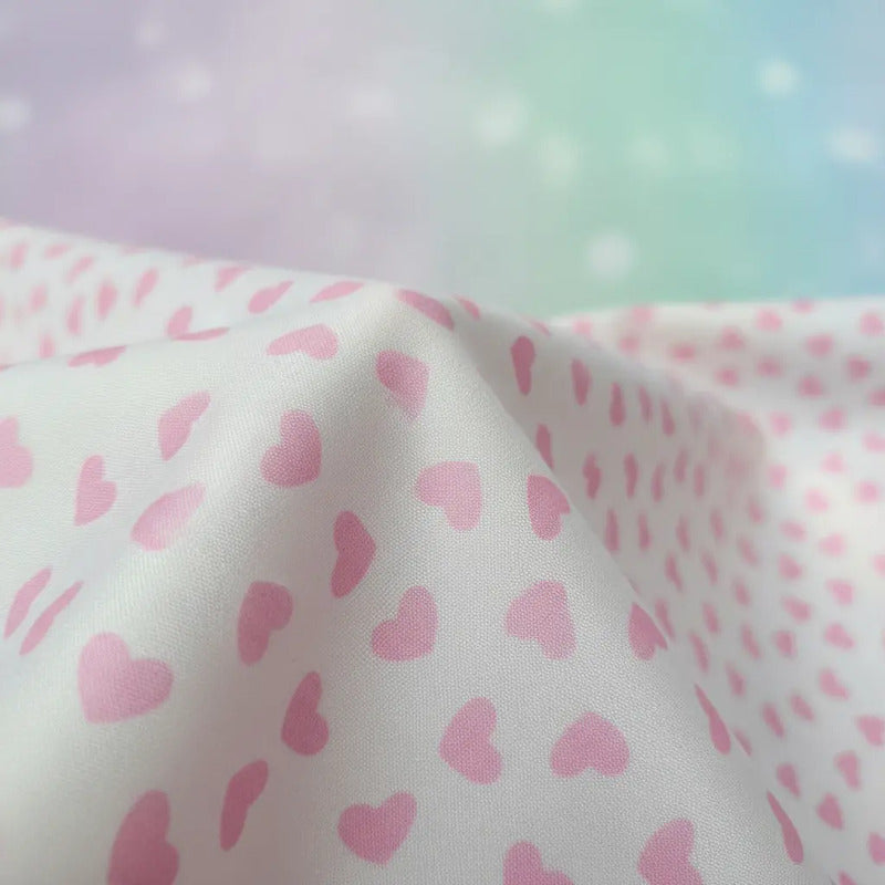 Tela Satinada Estampado De Corazón 14 De Febrero (5 Metros)