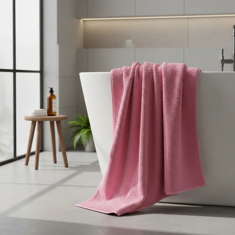 Tela Toalla Microfibra Alta Absorción Multiusos (2 Mts) Rosa Microfibra