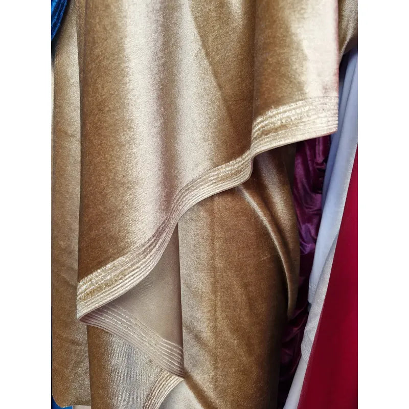 Tela Terciopelo Stretch ( 1 Metro) Dorado Oscuro Terciopelo Stretch