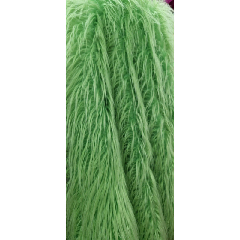 Tela Peluche Pelo Largo Suave Premium ( 1 Metro) Verde Lima Peluche Greench Largo