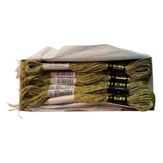 Hilo metálico Iris Metaliris para bordar, caja con 12 madejas, dorado