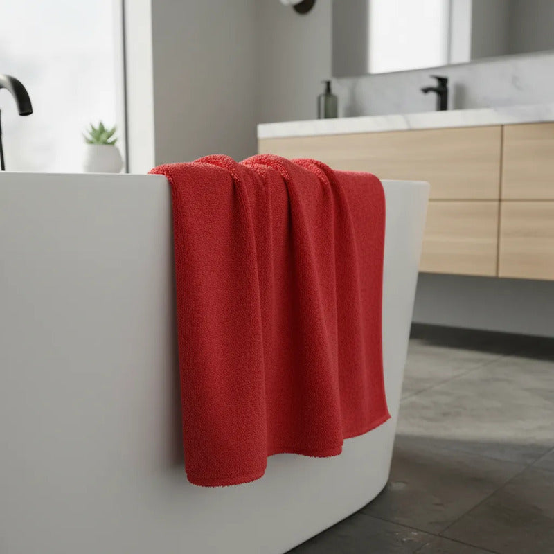 Tela Toalla Microfibra Alta Absorción Multiusos (2 Mts) Rojo Microfibra