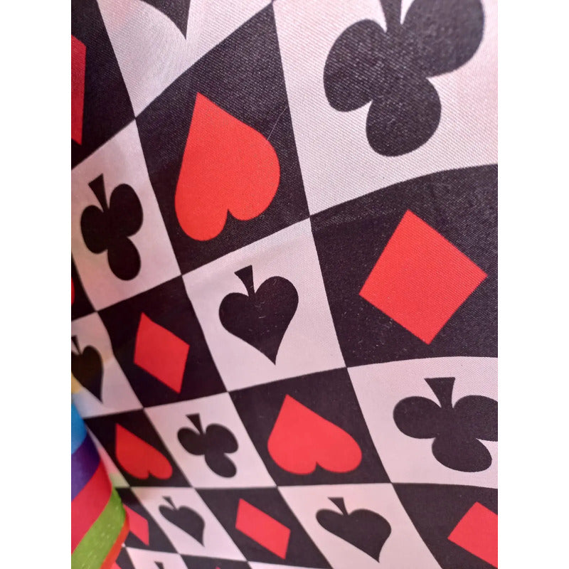 Tela Satinada Estampado Con Diseños Poker/lgbt/cuadrille 1m