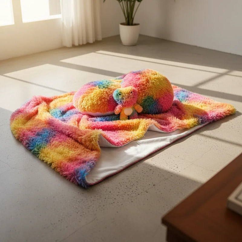 Tela Peluche Suave Para Cojines, Muñecos, Forros (1m) Fucsia Arcoíris