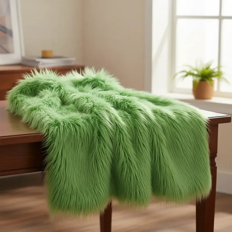 Tela Peluche Pelo Largo Suave Premium ( 1 Metro) Verde Lima Peluche Largo