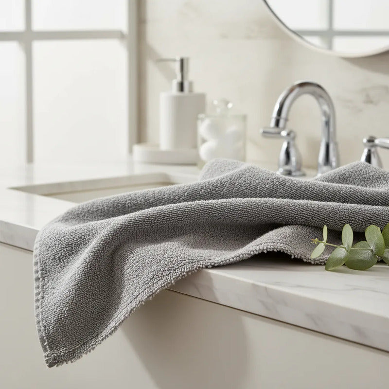 Tela Toalla Microfibra Alta Absorción Multiusos (2 Mts) Gris Microfibra