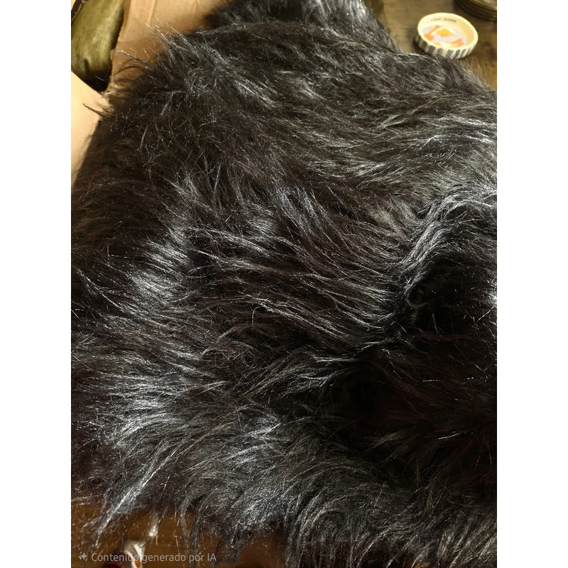 Tela Peluche Premium Pelo Largo ( 50cm) Negro Peluche