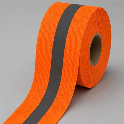 Cinta Reflejante Popotillo 2 PLG Rollo 10m Alta Visibilidad Naranja/neón Reflejante