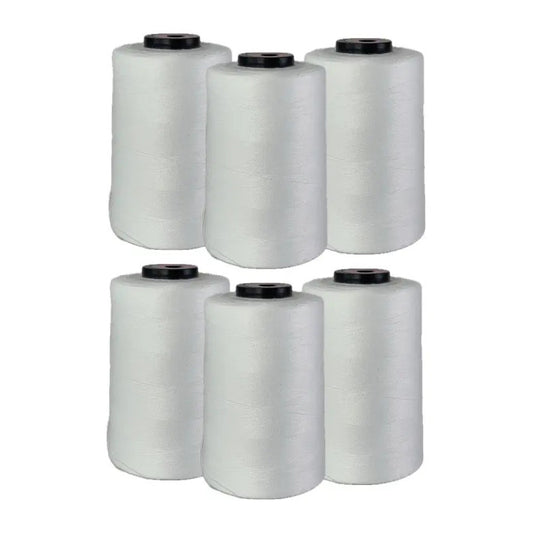 Hilo Duralon 100 para over o recta, paquete 6 conos 148 g, blanco