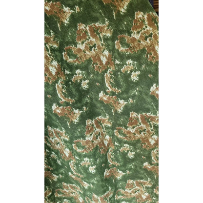 Tela Gabardina Con Estampado De Camuflaje 50% Algodón Verde Musgo Abstracto