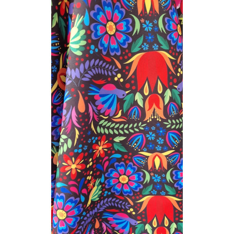 Tela Estampada Patrones Mexicanos, Bordados, Rosas (1 M)