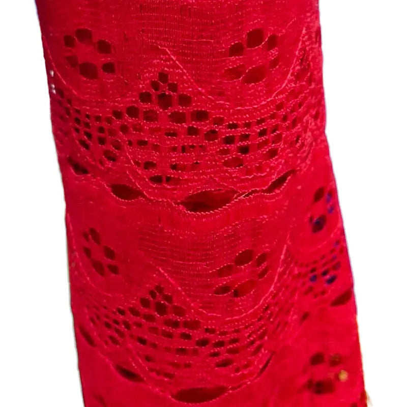 Encaje De Tira O Para Rasgar Varios Colores (1 M) Rojo