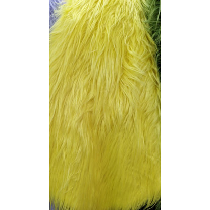 Tela Peluche Pelo Largo Suave Premium ( 1 Metro) Amarillo Canario Peluche Largo