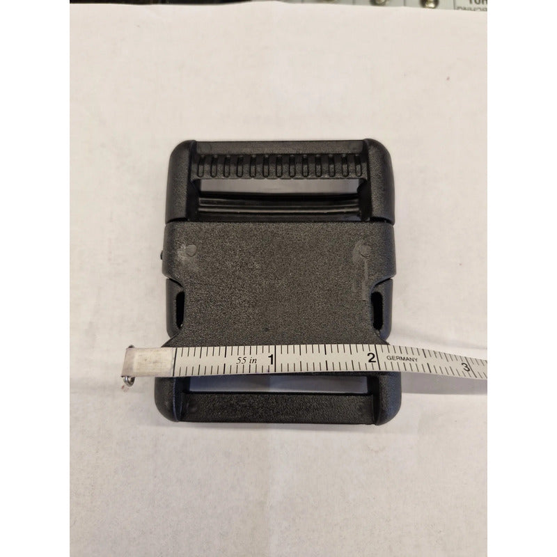 Hebilla Táctica Mochila Plástico Robusta 2 PLG - 4pz. Negro Liso 2 Pulgadas