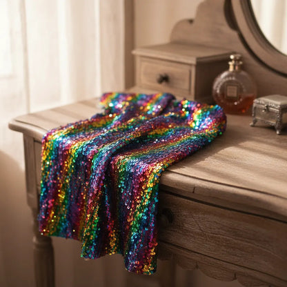 Tela De Lentejuela Reversible- Elegancia Y Versatilidad (1m)