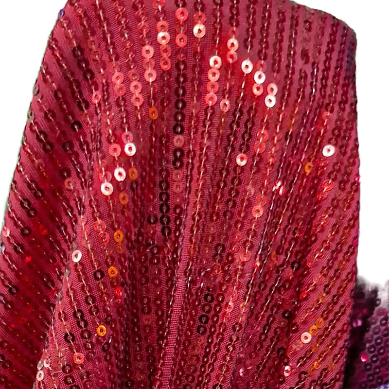 Tela Con Lentejuelas Varios Colores Vestidos De Gala (1 M) Rojo En Línea