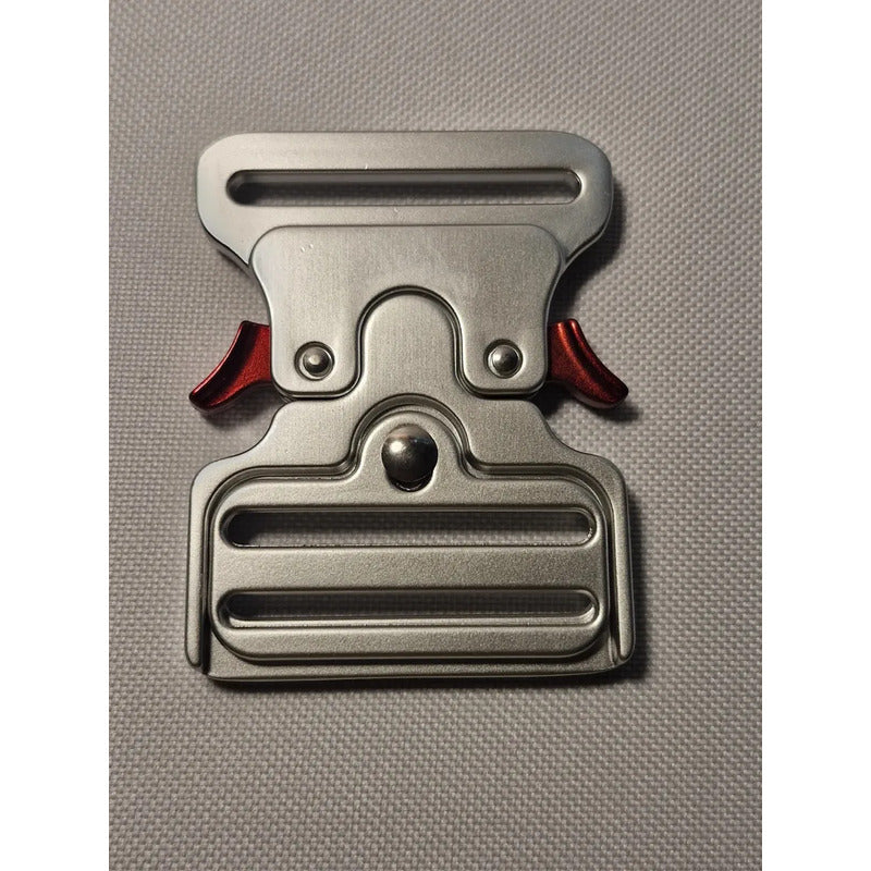 Hebilla Para Cinturón O Mochila Táctico De 5.08cms Plateado Lisa 2 Pulgadas