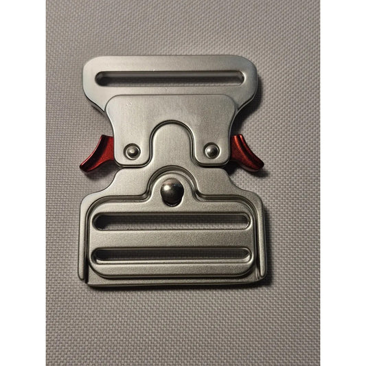 Hebilla Para Cinturón O Mochila Táctico De 5.08cms Plateado Lisa 2 Pulgadas