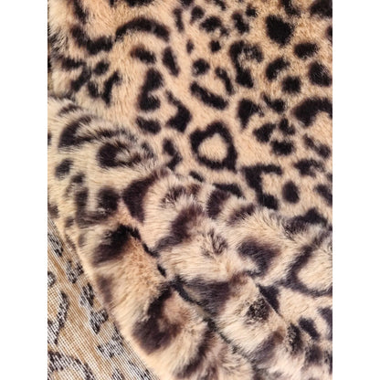 Tela De Peluche Pelo Corto Patrón Leopardo 5 Metros Suave Leopardo Animal-print