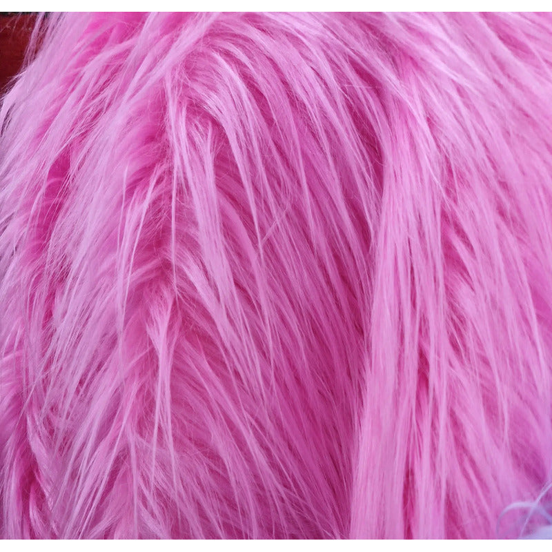 Tela Peluche Pelo Largo Suave Premium ( 1 Metro) Rosa Chicle Peluche Largo