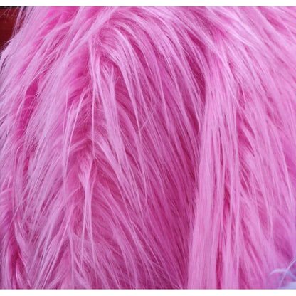 Tela Peluche Pelo Largo Suave Premium ( 1 Metro) Rosa Chicle Peluche Largo