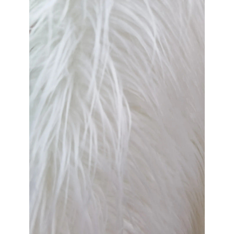 Tela Peluche Pelo Largo Suave Premium ( 1 Metro) Blanco Peluche Largo