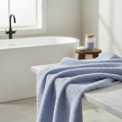 Tela Toalla Microfibra  Alta Absorción Multiusos (2 Mts) Azul Cielo Microfibra