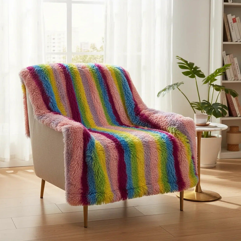 Tela Peluche Suave Para Cojines, Muñecos, Forros (1m) Lila Rayas