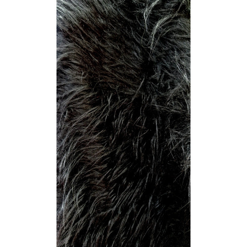 Tela Peluche Pelo Largo Suave Premium ( 1 Metro) Negro Peluche Largo
