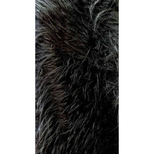 Tela Peluche Pelo Largo Suave Premium ( 1 Metro) Negro Peluche Largo