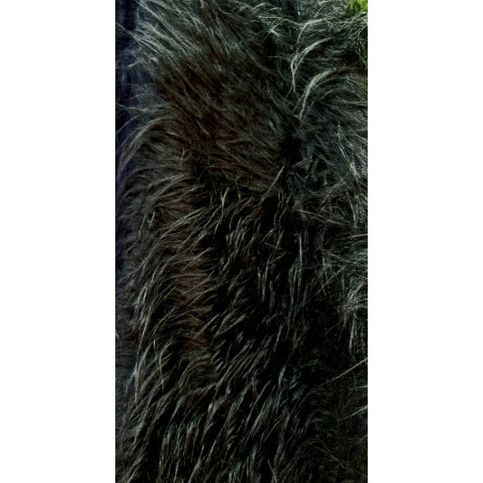 Tela Peluche Pelo Largo Suave Premium ( 1 Metro) Negro Peluche Largo