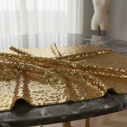 Tela Con Lentejuelas Varios Colores Vestidos De Gala (1 M) Dorado Metálico