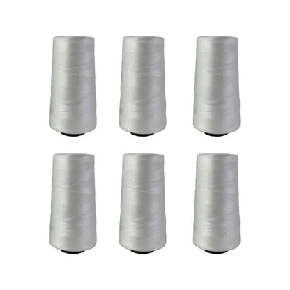 Hilo Duralon Máquina Over 80g De Colores (paquete C/6pz)  Blanco
