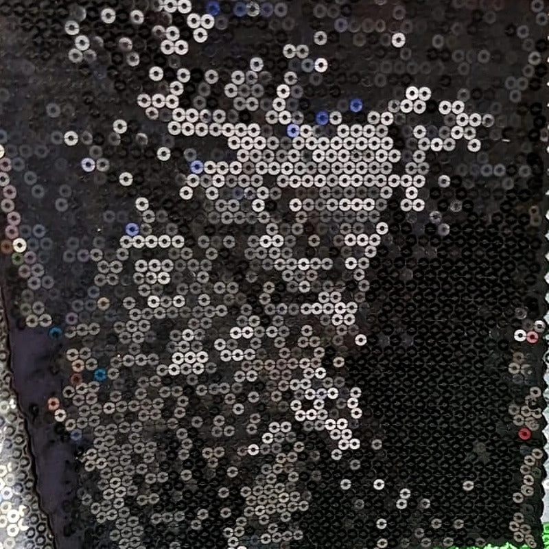 Tela Con Lentejuelas Varios Colores Vestidos De Gala (1 M) Negro Metálico
