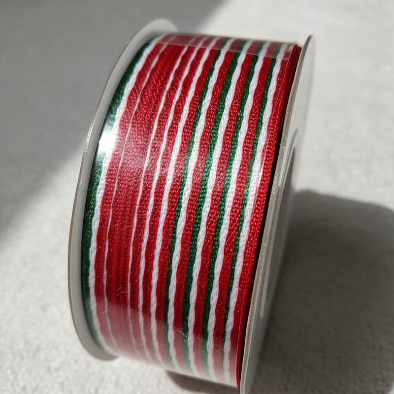 Listón Tricolor Patrio Satinado Varios Anchos (1 Rollo) Tricolor Ancho 0