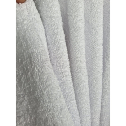 Tela toalla de microfibra color blanco, tramo de 2 m