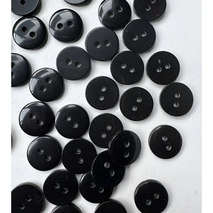 Botones Redondos Trikel 2 Hoyos 1.5 Cm Negros Para Ropa Negro 1.5 Mm