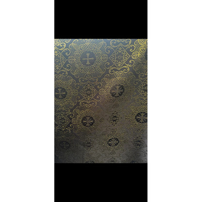 Tela Jacquard Litúrgica Para Iglesia Altar 2m Café Chocolate Litúrgica