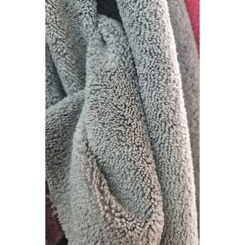 Tela Toalla Microfibra  Alta Absorción Multiusos (2 Mts) Gris Microfibra