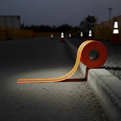 Cinta Reflejante Popotillo 2 PLG Rollo 10m Alta Visibilidad Naranja/neón Reflejante