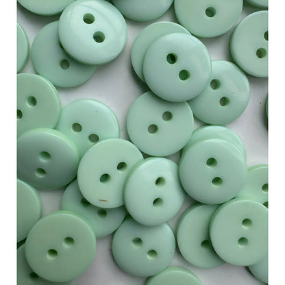 Botón Redondo Trikel Menta Pasta 1.5cm 2 Hoyos 1.5 Mm