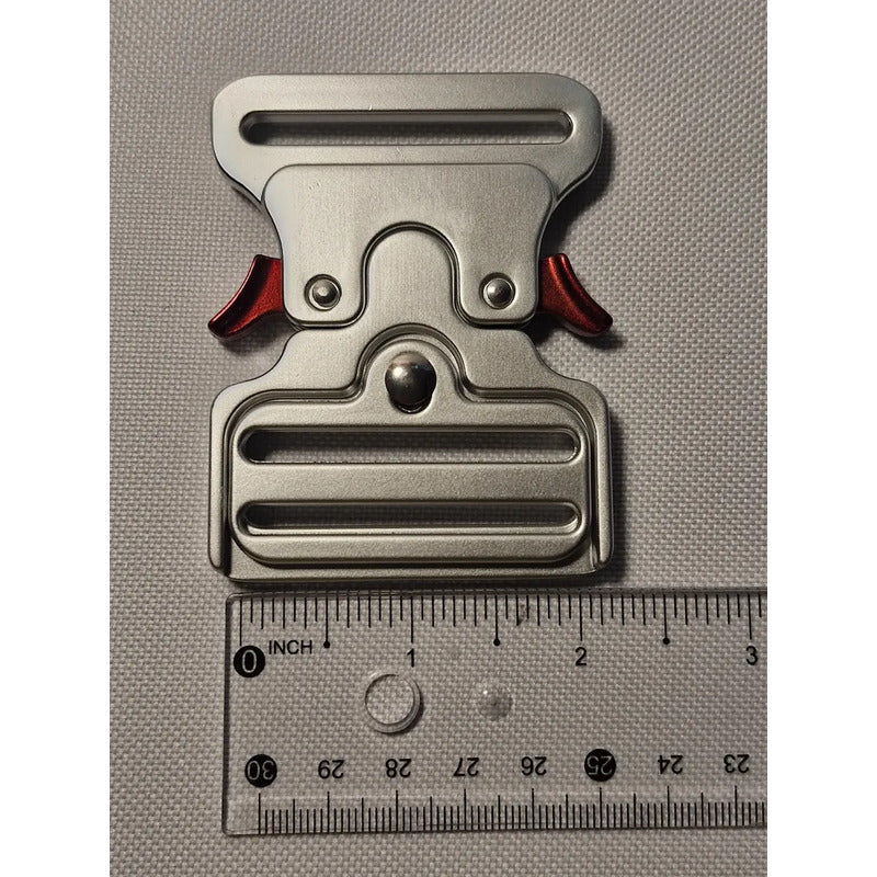 Hebilla Para Cinturón O Mochila Táctico De 5.08cms Plateado Lisa 2 Pulgadas