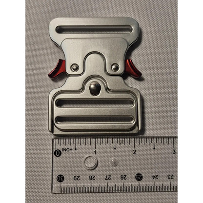 Hebilla Para Cinturón O Mochila Táctico De 5.08cms Plateado Lisa 2 Pulgadas