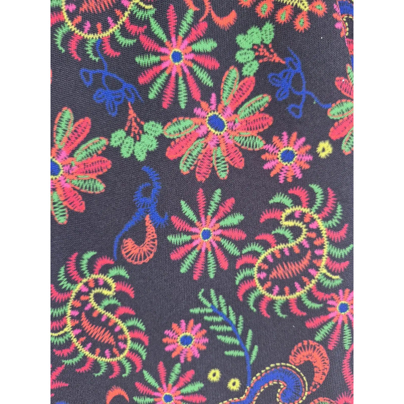 Tela Estampada Patrones Mexicanos, Bordados, Rosas (1 M)
