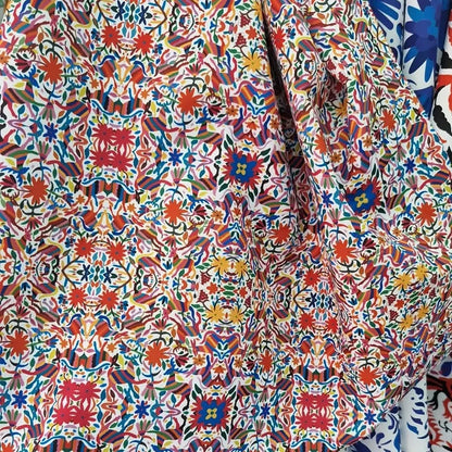 Tela Estampada Patrones Mexicanos, Bordados, Rosas (1 M)
