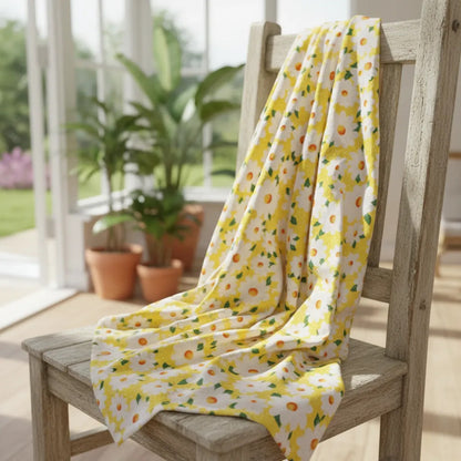 Tela Campesina Margaritas 1.70ancho ( 3 Mts ) Amarillo Margaritas