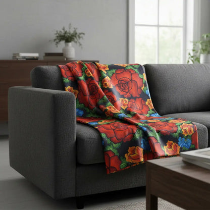 Tela Estampada Patrones México Flores Y Aves Coloridos  (1m)